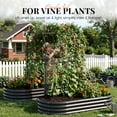 thumbnail image 4 of KING BIRD 2Pcs 6x3x1 ft Raised Garden Bed with Arched Trellis Galvanized Steel Metal Planter Garden Box Outdoor for Gardening Climbing Vegetables Flowers Dark Gray, 4 of 9