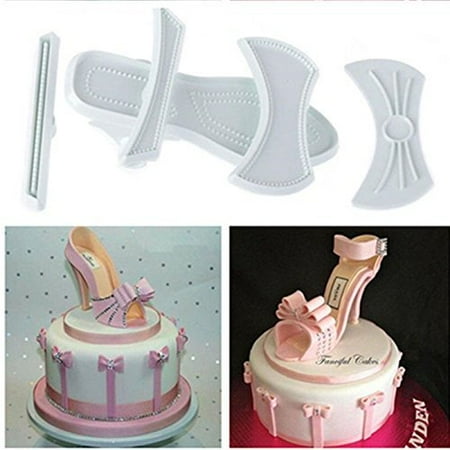 Kit Candy Mold (Meigar 9Pcs High-Heeled Shoes Kit Set Cake Decorating Supplies Chocolate Fondant Candy Mold Sugarcraft Mold Decorating Tools Special)