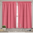 thumbnail image 2 of Ambesonne Coral Valance & Curtain, Antique Quatrefoil Motifs, 55"x24", Coral and Red, 2 of 6