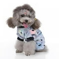 thumbnail image 6 of Adorable Christmas Monster Pet Dog Clothes Comfy Velvet Winter Pajamas Coat Jumpsuit, 6 of 9