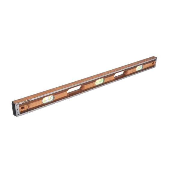 Crick Tool 24CLEVGRB Masonry Level, 24 Inch, Green Vials, Laminated Walnut and Maple Hardwood, Stainless Steel Bound, Cushioned Rubber Ends