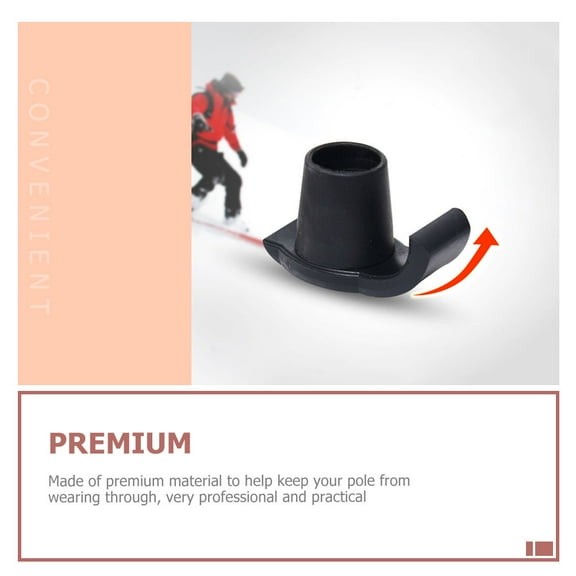 Baluue Walker Glide Skis Walker Ski Glides Black 2Pcs