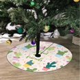 thumbnail image 2 of FMSHPON Cute Cartoon Cactus Xmas Christmas Tree Skirt Stand Mat for Holiday Party Decoration Indoor Outdoor 48 inches, 2 of 3