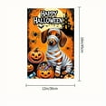 thumbnail image 5 of 1pc 2D flat's vibrant Halloween-themed design, featuring a cute sausage mummy and a sausage dog garden flag - adds a ghostly charm to touch your yard with our Halloween sausage logo, perfect for cele, 5 of 5