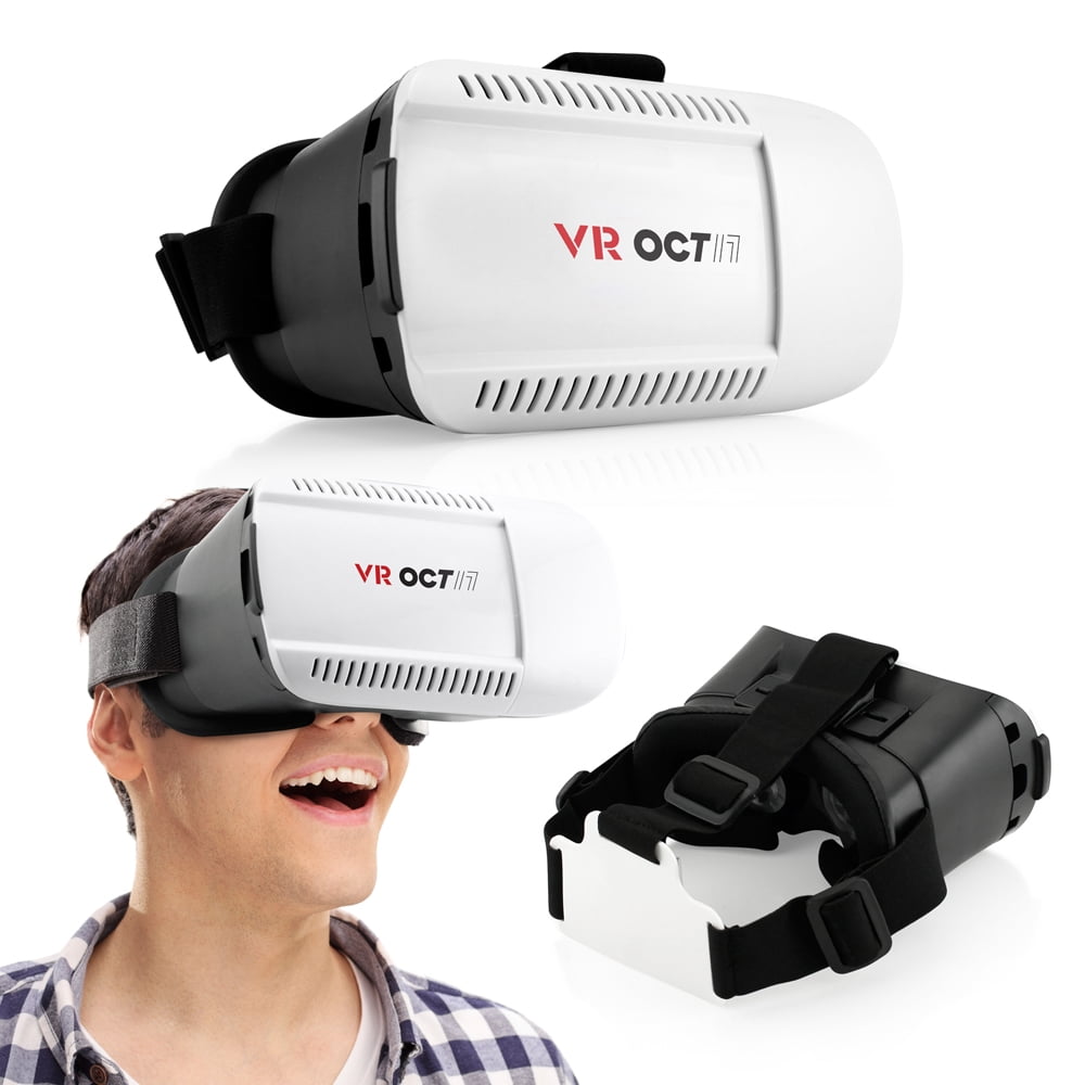 OCT17 3D Glasses VR Virtual Reality Headset Game Video Compatible with iPhone Android iOS Samsung HTC 