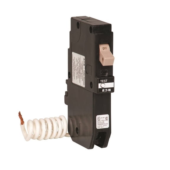 Cutler-Hammer CHFGFT115 Ground Fault, Type CH Circuit Breaker with Flag, 120/240 V, Plug-In Mounting