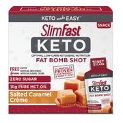 SlimFast Keto Fat Bomb Shot, Salted Caramel Crème, 10 fl. oz, Pack of 10