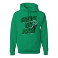 thumbnail image 2 of Wild Bobby Grease the Poles Broad Street Philadelphia Football Sports Unisex Graphic Hoodie Sweatshirt, Kelly, Large, 2 of 5