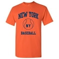 thumbnail image 3 of New York Classic Baseball Arch Basic Cotton T-Shirt - 2X-Large - Orange, 3 of 6