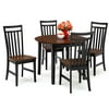 Dining Side Chair, Set of 2 Black and Cherry