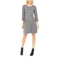 thumbnail image 2 of Vestido Suéter acanalado Connected Apparel para mujer gris 12, 2 of 2