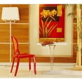 thumbnail image 3 of Siesta ISP034-GRED Chaise de Salle à Manger en Polycarbonate Elizabeth Rouge Lustré - Ensemble de 2, 3 of 11