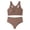 Coffee, variant on Womens Bras Square Neck Crop‑Top Bralette, Soft Cup Wireless Pullover Bra for All Day Wear