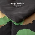 thumbnail image 5 of Sleep Zone Twin Kids Bedding Comforter Set, 5 Piece Boy Cool Durable Children Bed in a Bag, Green Camo, 5 of 8