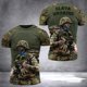 thumbnail image 1 of Camiseta con bandera de Ucrania para hombre, Jersey de manga corta de camuflaje del ejército ucraniano, ropa de calle con cuello redondo de gran tamaño, Verano, 1 of 4