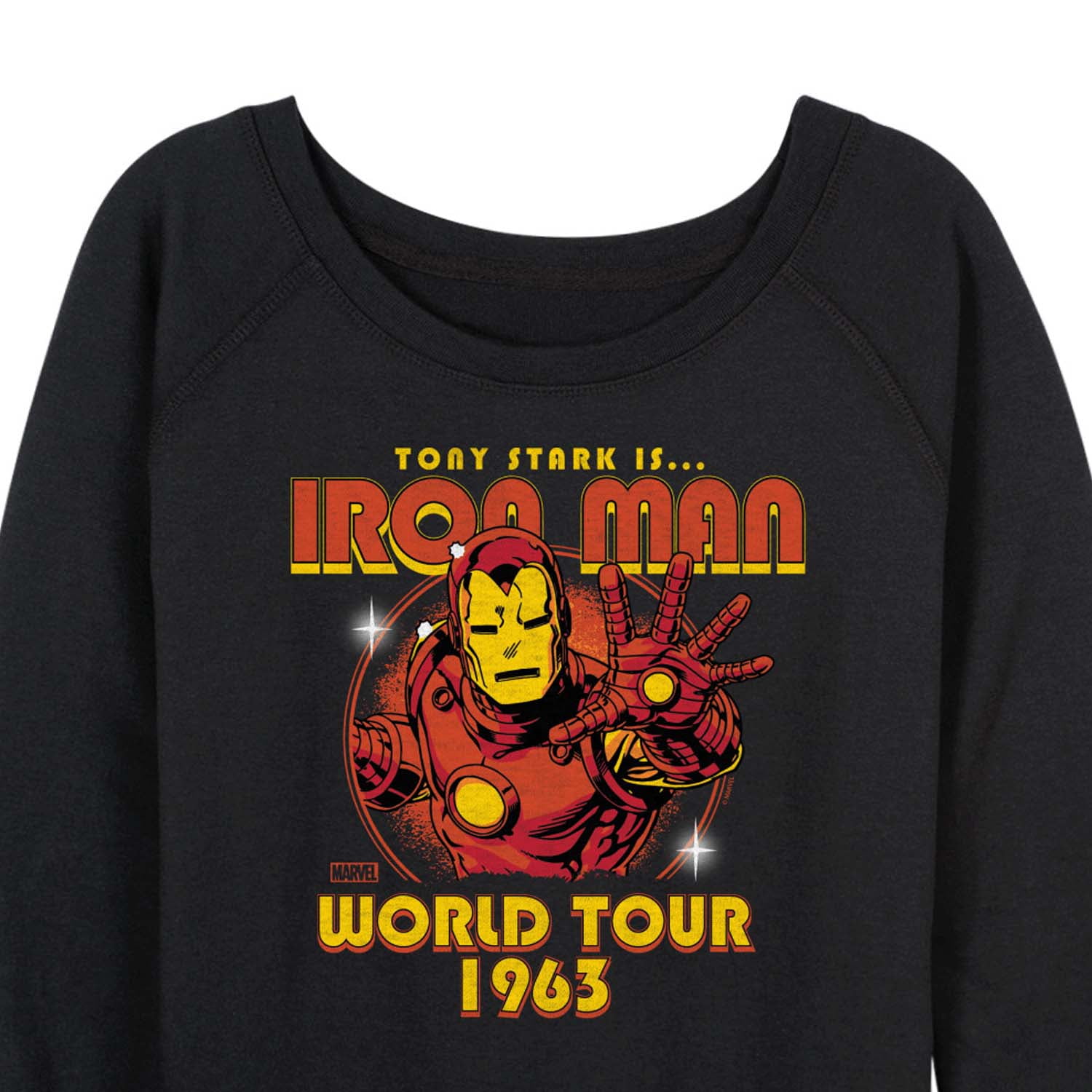 Marvel Iron Man - Band Tee Style - Women's French Terry Pullover Long Sleeve Shirt