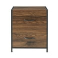 thumbnail image 5 of Mainstays 2 Drawer Fabric Storage Nightstand for Bedroom, Walnut, 5 of 9