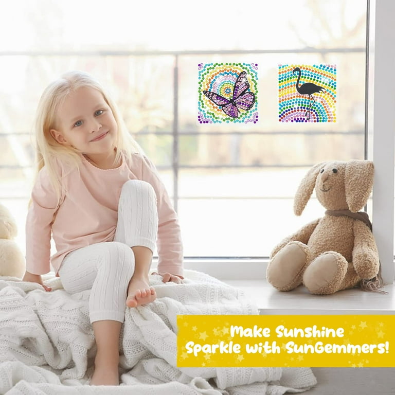 Wekey Window Art Suncatcher Kits For Kids,Diamond Painting Kits For Kids,Gem  Art Crafts For Girls Ages 8-12, Birthday Kids Craft
