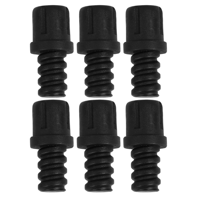 6 piezas de cepillos de inodoro con mango roscado, conectores para cabezales de cepillo, suministros para cepillos de baño.