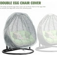 thumbnail image 2 of Luniquz Egg Chair Cover 210D Hanging Chair Cover for Double Egg Swing Chair 91X80 Inches Patio Stand Cover Wicker Egg Swing Chair Covers, 2 of 6