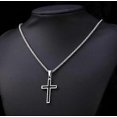 thumbnail image 1 of Collar con Amuleto de oración para Hombre Yashi cruz católica dorado estilo antiguo, 1 of 4