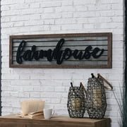 FirsTime & Co. Brown Corrugated Farmhouse Wall Décor, Farmhouse, Framed, 39.5 x 1.5 x 12 in