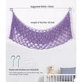 thumbnail image 4 of Large Stuffed Animal Storage Upgraded [in Wide/Handwoven Macrame/Cream] Toy Storage Net Hammock for Flat Wall Hardware Included, 4 of 6