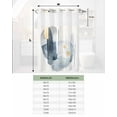 thumbnail image 6 of No Hook Shower Curtains with Snap in Liner, Navy Blue Abstract Art Waterproof Fabric Shower Curtain, Geometric Luxury Modern Art Double Layers & See-Through Top Window Bathroom Curtains 48''x72'', 6 of 6