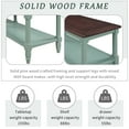 thumbnail image 6 of Wooden Console Table for Living Room, Hallway, Sofa Table with 3-Tier Open Storage Shelf and Two Drawers, 6 of 8
