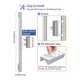 thumbnail image 5 of 2 Pack Motion Sensor Light Indoor, 64 LED Under Cabinet Lights with Digital Display, 14in Battery Operated Closet Lights for Kitchen/Closet/Wardrobe,, 5 of 5