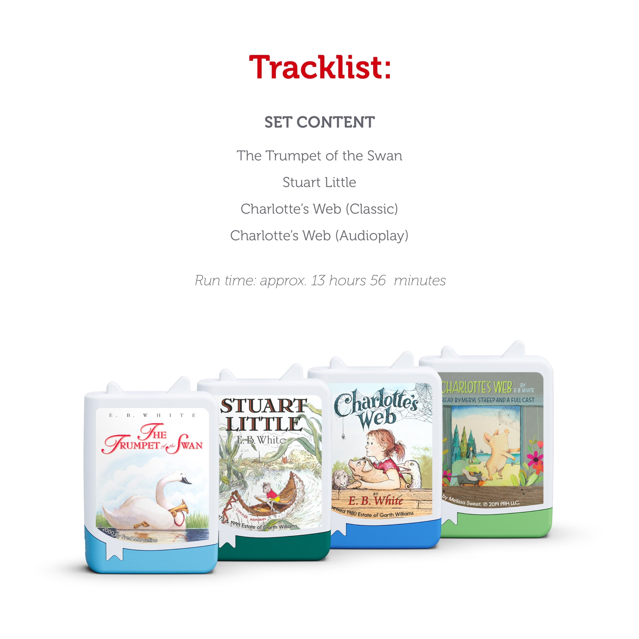 Tonies Audiobooks: E.B. White Collection, Audio Play Figurine for Portable Speaker, Small, Multicolor, Plastic