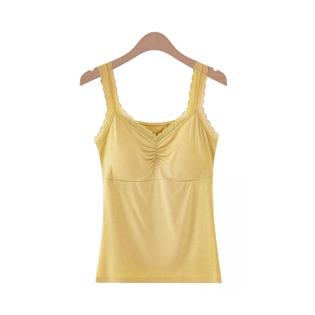 Pijama de manga corta para mujer, de moda, de color liso, con almohadilla para el pecho, sin aros de acero, ropa interior inferior, pijama de manga corta, top de algodón para mujer