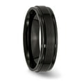 thumbnail image 4 of Chisel Stainless Steel 6mm Black IP-plated Brushed Center with Polished Edges Band, 4 of 7
