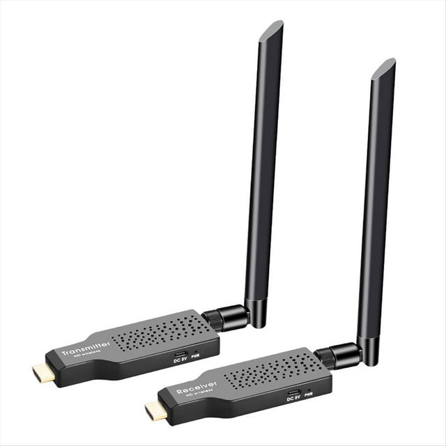 Transmisor y Receptor de Video Inalámbrico Compatible con 1080P, Extensor Wifi Inalámbrico de 50 M para Cámara, Portátil, PC A TV.