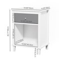 thumbnail image 4 of GZXS Nightstand Wooden Bedside Table Small End Desk for Bedroom, Gray & White, 4 of 9