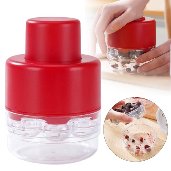 Cherry Pitter Tool Cherry Seed Remover Quick Push Pull 7 Hole Multiple Cherry Seed Remover Portable Labor Kitchen Olive Seed Depitter Remover Kitchen Gad