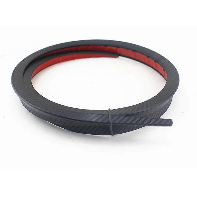 12M Universal Carbon Fiber Color Soft Car Rear Roof Trunk Spoiler Rear Wing Lip Trim Sticker Kit