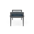 thumbnail image 3 of Pemberly Row Waiting Reception 2 Seat Bench Wood Frame in Blue, 3 of 5