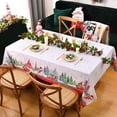 thumbnail image 4 of Christmas Tablecloth Farmhouse Table Cloth Rectangle Table for Holiday Snowy Mountain Snowman Truck Tablecloth for Kitchen Dining Room Outdoor, Parties, Ideal Gifts-60×120in, 4 of 6