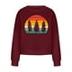 thumbnail image 3 of Ichuanyi liquidación de mujeres Fashion estampado casual redondo redondo de manga larga suelta tops blusa sudadera sin capucha ICHUANYI WER202308210199, 3 of 3