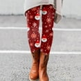 thumbnail image 2 of Skpblutn Casual Fashionable Patterned Leggings for Women Soft plus Size Women's Christmas Day Autumn And Winter Leggings Artistic Splash Printed Soft Stretchy Pants Red XXL, 2 of 6