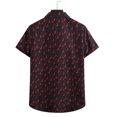 thumbnail image 3 of iOPQO mens shirts Men's Cardigan Short Sleeve Hawaiian Beach Flower Shirt Men's Turtleneck Shirt polo shirts for men Red + XXL, 3 of 5