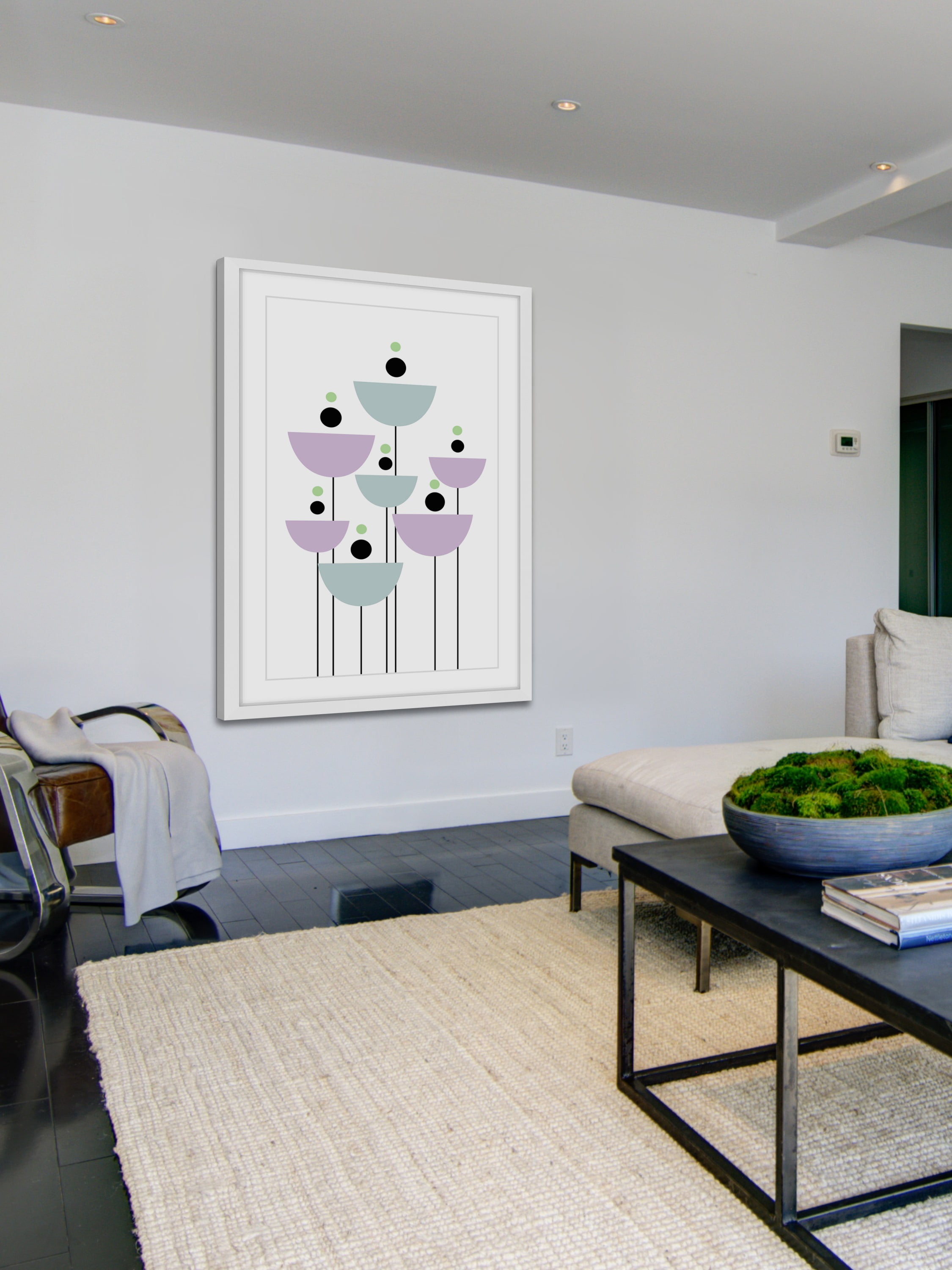 "Bowl Flowers" Framed Painting Print