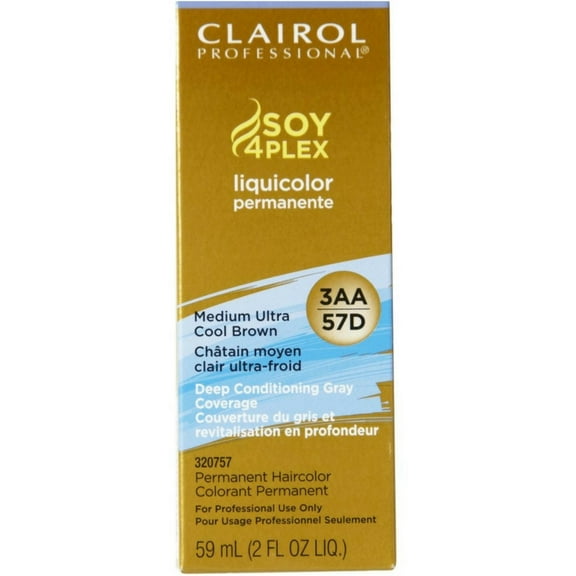 Clairol Professional Liquicolor 3AA/57D Medium Ultra Cool Brown, 2 oz