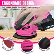 Starwal 20V Cordless Detail Sander - 12000 RPM Electric Hand Sander, Compact Palm Sander for Tight Spaces Woodworking, 2.0Ah Battery and Charger Included