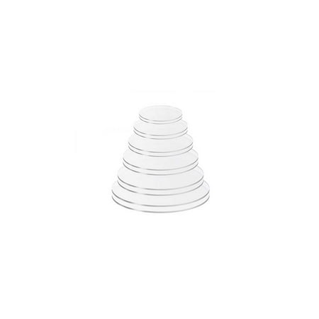 

ADVEN 2 Pieces Acrylic Cake Disk Portable Washable Transparent Replacement Round Bakery Cupcake Cakes Tray Stand Accessories 19cm