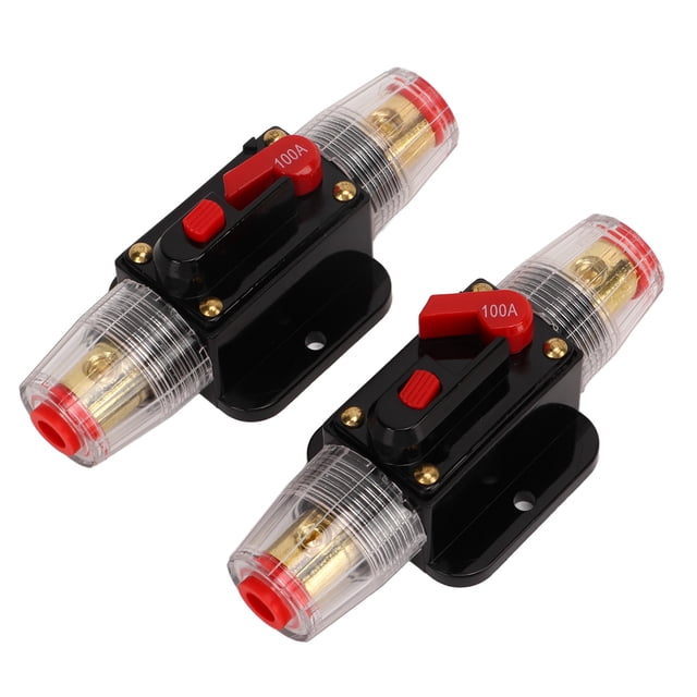 12-24V Inline Circuit Breaker with Manual Reset Fuse Holder for Car Boat Audio System
