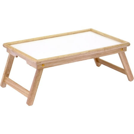 flip top lap table/bed tray, white melamine and beechwood flip top lap table/bed tray, white melamine and beechwood