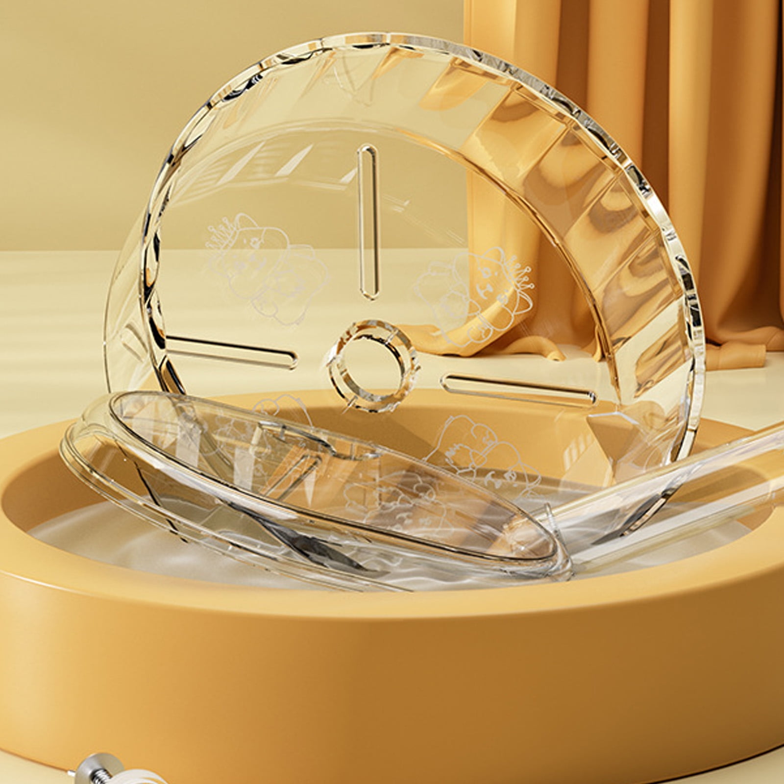 Quiet Small Exercise Wheel Adjustable Transparent Hamster Spinner for Dwarf Hamsters & Pet Gifts