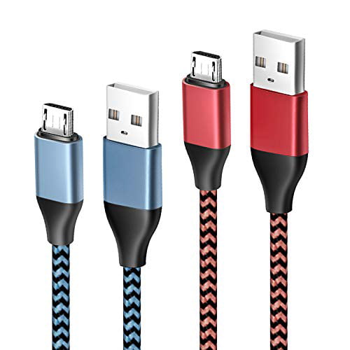 erven Invloedrijk spontaan 2Pack 15ft Extra Long PS4 Controller Charger Cable Durable Nylon Braided  Micro USB Fast Charging and Data Sync Cord Compatible for Playstation 4,Xbox  One S/X Console,lg stylo 3 and More - Walmart.com